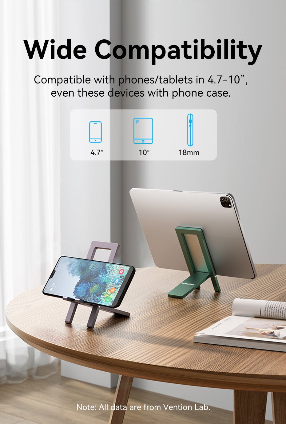 VENTION KCYH0 Portable Phone Stand Ultra-Thin, Foldable Aluminum Alloy (Gray) Buy VENTION KCYH0 Portable Phone Stand Ultra-Thin, Foldable Aluminum Alloy (Gray) Online in Pakistan - UGREEN PK