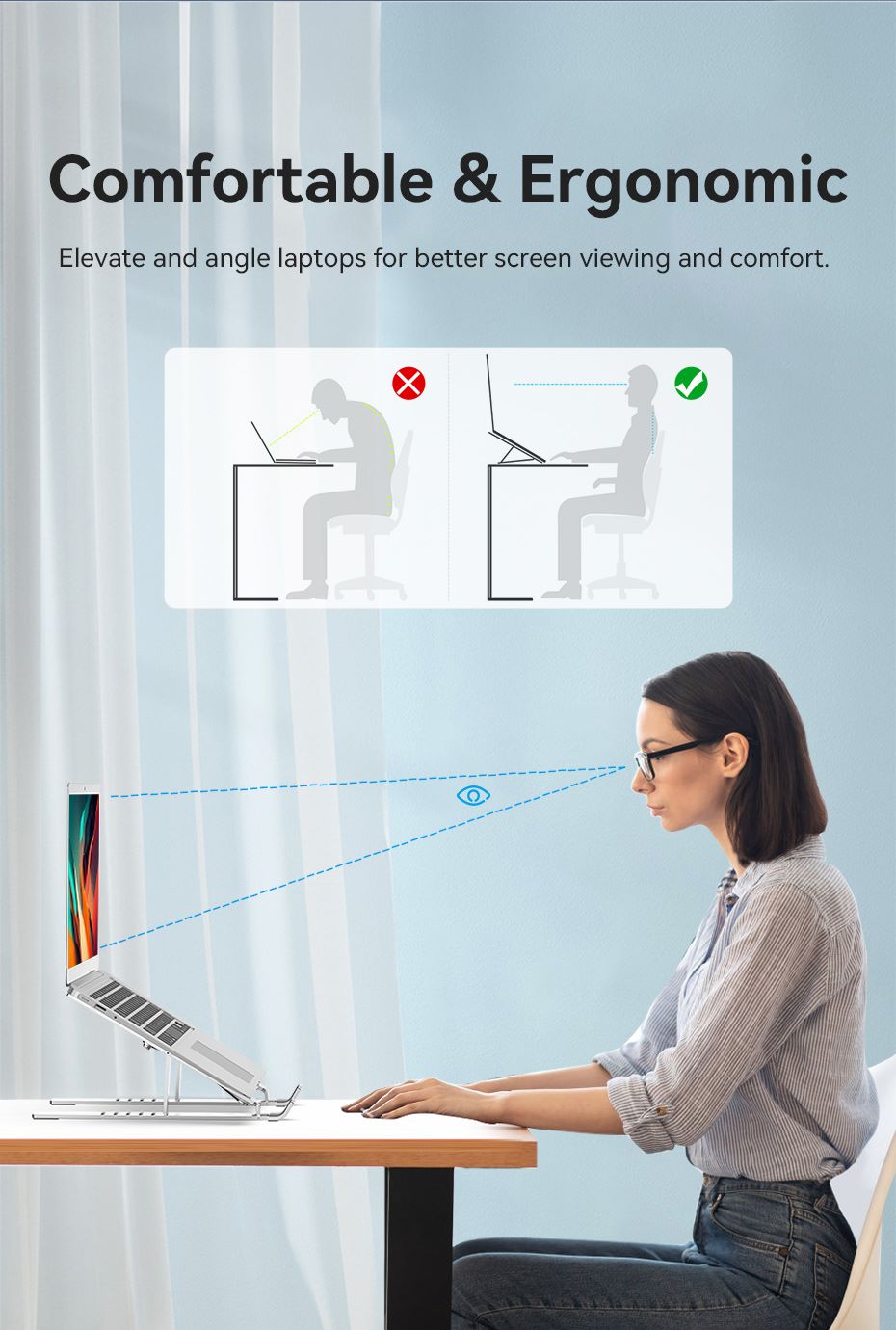 VENTION KDMI0 Foldable Laptop Stand Silver Aluminum Alloy 6-Level Adjustable Buy VENTION KDMI0 Foldable Laptop Stand Silver Aluminum Alloy 6-Level Adjustable Online in Pakistan - UGREEN PK