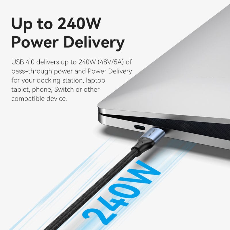 Buy VENTION TAVHF USB 4.0 Type-C 240W PD Fast Charging (1 Meter) Thunderbolt 4, 40Gbps Data Transfer, 8K@60Hz Screen Mirroring Online in Pakistan - UGREEN PK