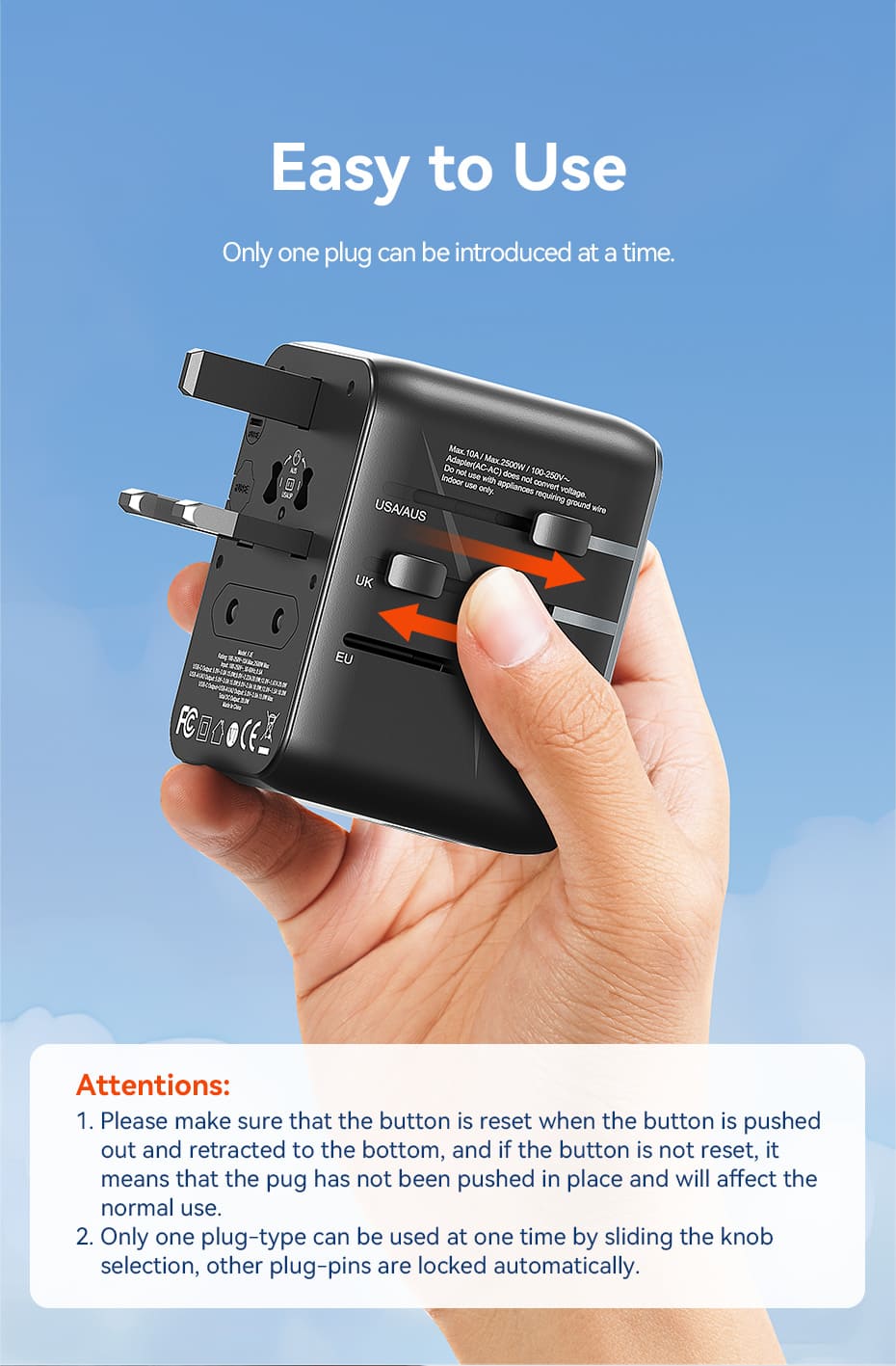 VENTION FJEB0 Universal Travel Adapter 3-Ports PD20W & QC18W Fast Charging Buy VENTION FJEB0 Universal Travel Adapter 3-Ports PD20W & QC18W Fast Charging Online in Pakistan - UGREEN PK