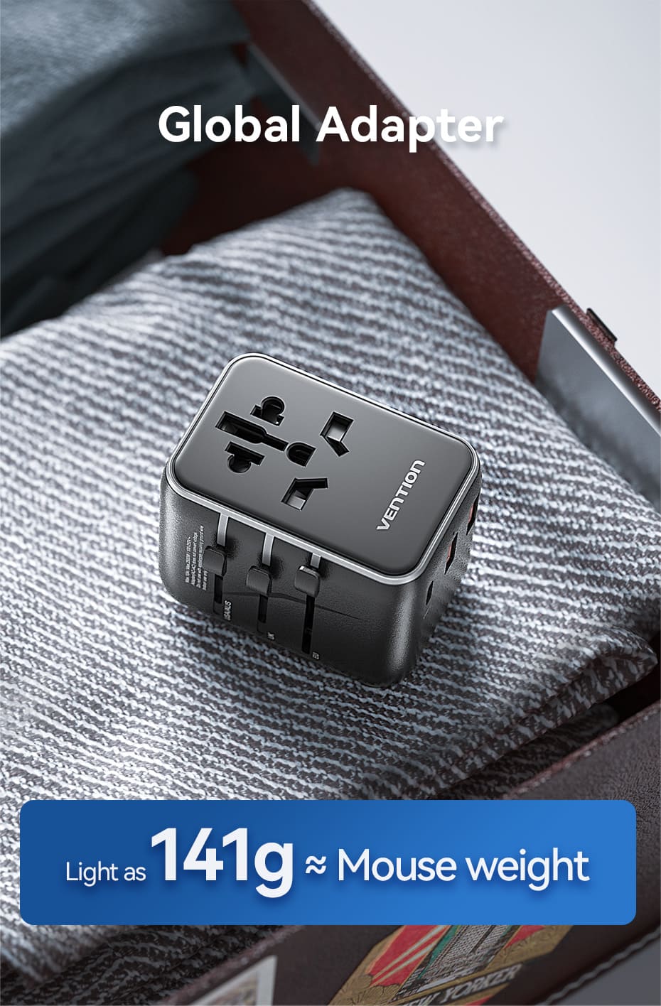 VENTION FJEB0 Universal Travel Adapter 3-Ports PD20W & QC18W Fast Charging Buy VENTION FJEB0 Universal Travel Adapter 3-Ports PD20W & QC18W Fast Charging Online in Pakistan - UGREEN PK