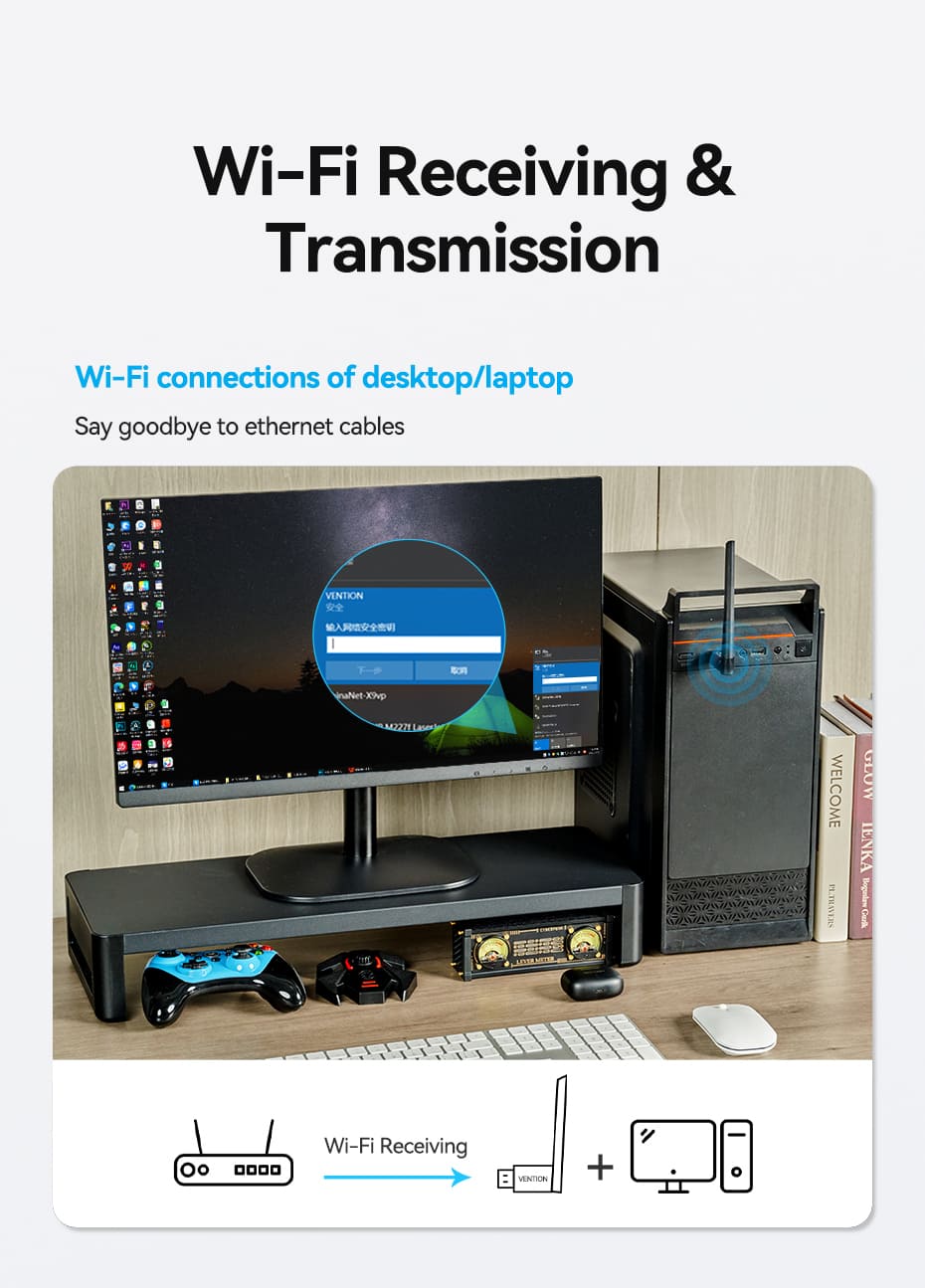 VENTION KDTB0 USB Wi-Fi Adapter 650 Mbps 6dBi High-Gain Antenna Buy VENTION KDTB0 USB Wi-Fi Adapter 650 Mbps 6dBi High-Gain Antenna Online in Pakistan - UGREEN PK