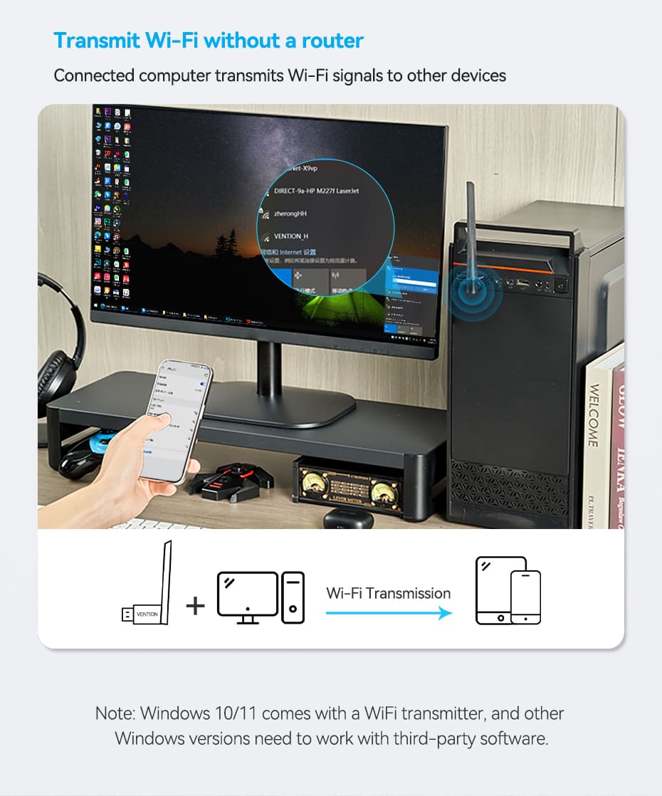 VENTION KDTB0 USB Wi-Fi Adapter 650 Mbps 6dBi High-Gain Antenna Buy VENTION KDTB0 USB Wi-Fi Adapter 650 Mbps 6dBi High-Gain Antenna Online in Pakistan - UGREEN PK