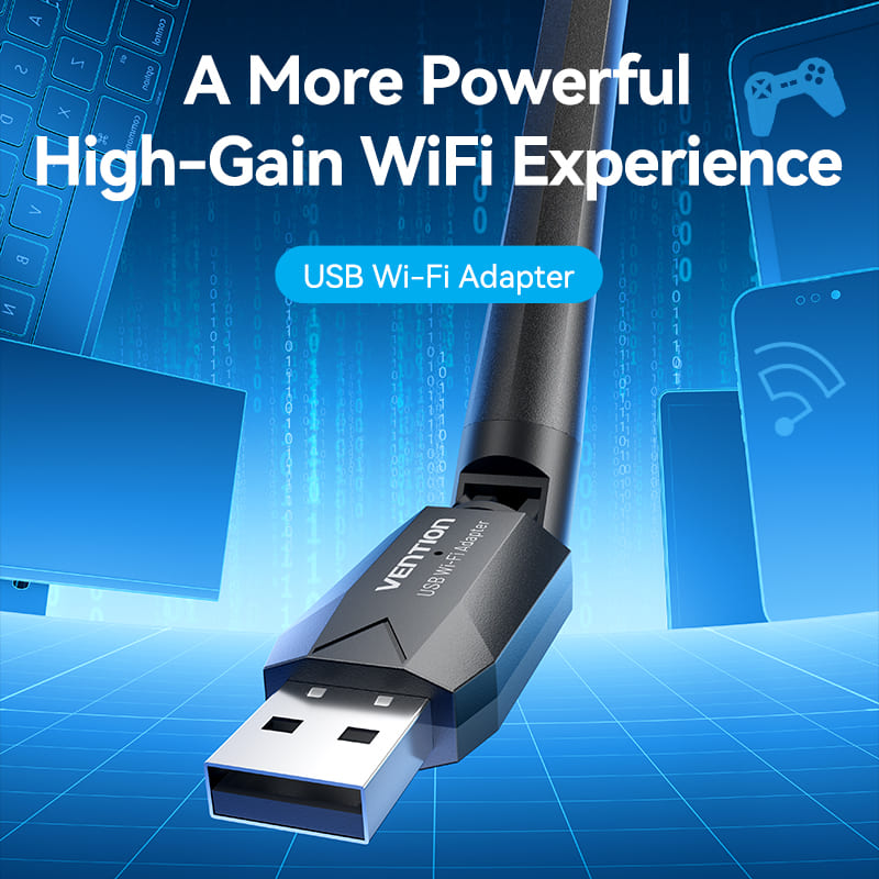 Buy VENTION KDTB0 USB Wi-Fi Adapter 650 Mbps 6dBi High-Gain Antenna Online in Pakistan - UGREEN PK