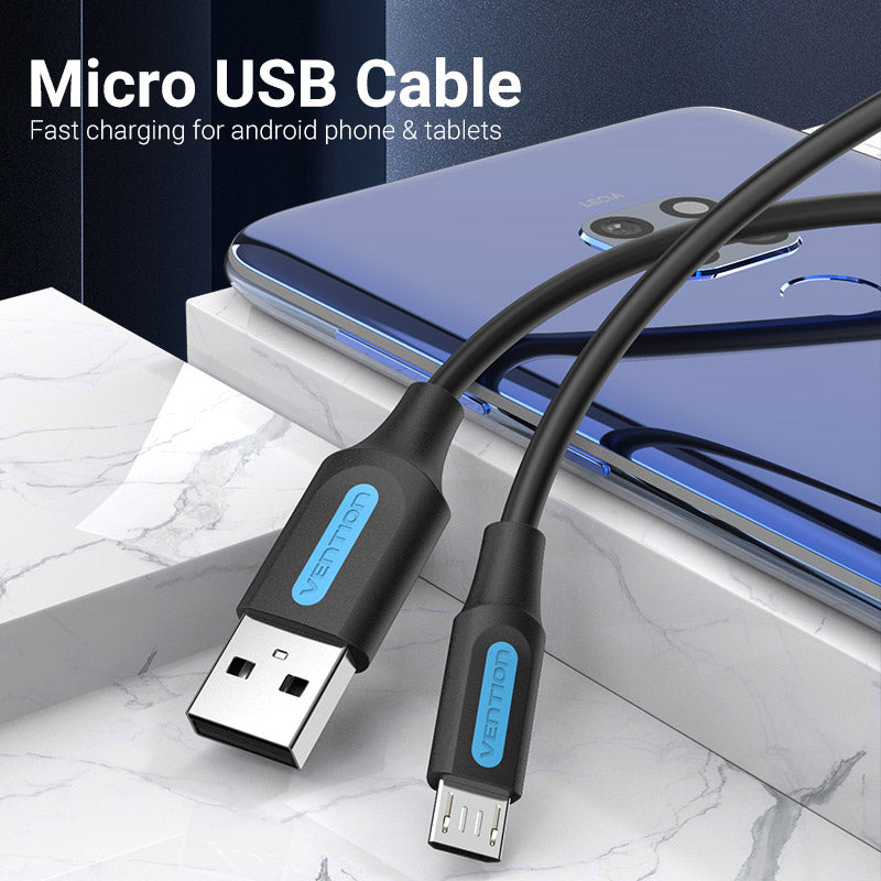 Buy VENTION USB 2.0 A to Micro USB Cable 3A Fast Charging & 480Mbps Data Transfer Online in Pakistan - UGREEN PK