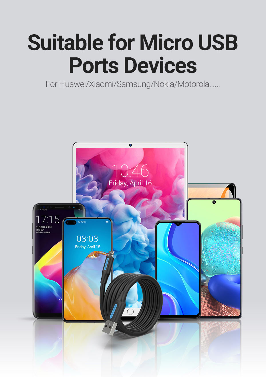 VENTION USB 2.0 A to Micro USB Cable 3A Fast Charging & 480Mbps Data Transfer Buy VENTION USB 2.0 A to Micro USB Cable 3A Fast Charging & 480Mbps Data Transfer Online in Pakistan - UGREEN PK