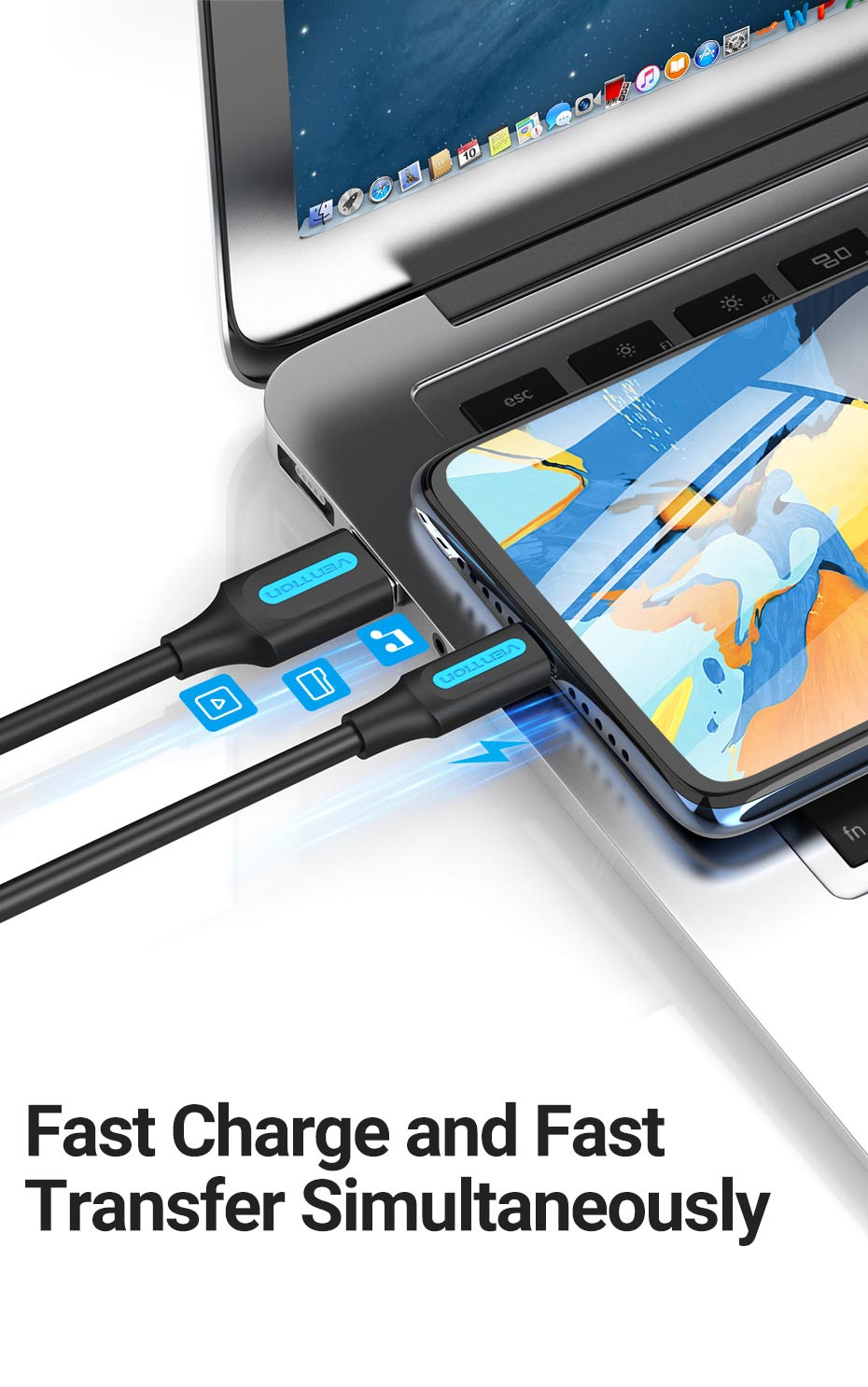 VENTION USB 2.0 A to Micro USB Cable 3A Fast Charging & 480Mbps Data Transfer Buy VENTION USB 2.0 A to Micro USB Cable 3A Fast Charging & 480Mbps Data Transfer Online in Pakistan - UGREEN PK