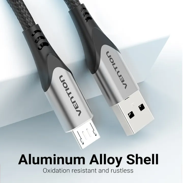 Buy VENTION USB 2.0 A to Micro USB Cable 3A Fast Charging Nylon Braided & 480Mbps Data Transfer Online in Pakistan - UGREEN PK
