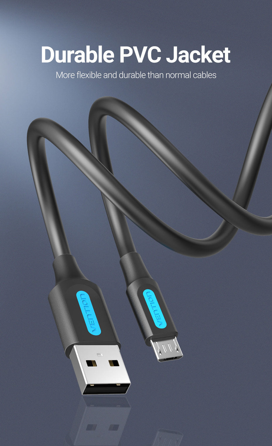 VENTION USB 2.0 A to Micro USB Cable 3A Fast Charging & 480Mbps Data Transfer Buy VENTION USB 2.0 A to Micro USB Cable 3A Fast Charging & 480Mbps Data Transfer Online in Pakistan - UGREEN PK