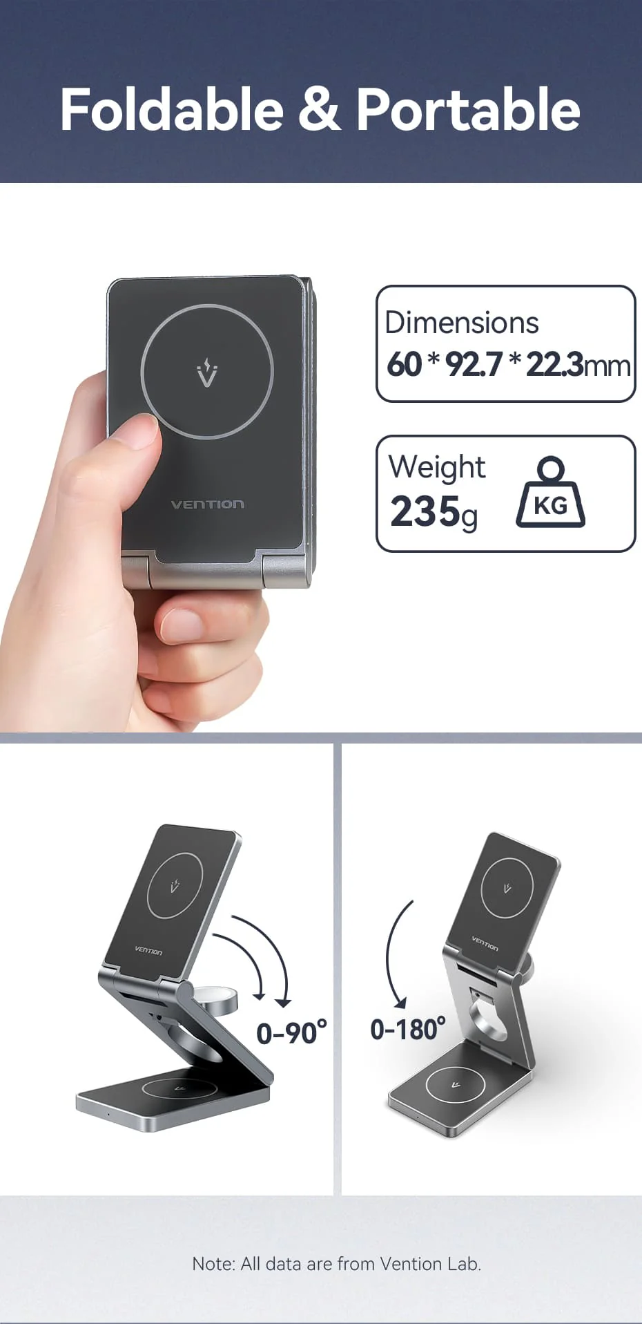 VENTION FGFH0 3-in-1 15W Wireless Charger Stand with MagSafe Buy VENTION FGFH0 3-in-1 15W Wireless Charger Stand with MagSafe Online in Pakistan - UGREEN PK