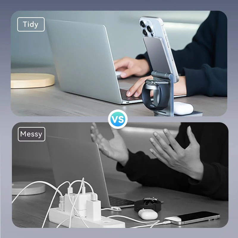 Buy VENTION FGFH0 3-in-1 15W Wireless Charger Stand with MagSafe Online in Pakistan - UGREEN PK