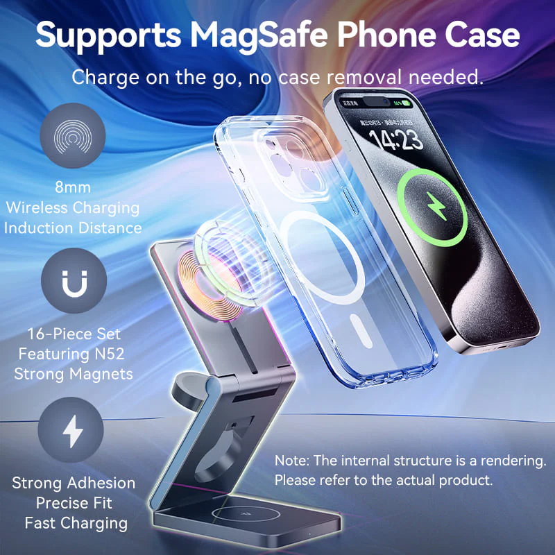 Buy VENTION FGFH0 3-in-1 15W Wireless Charger Stand with MagSafe Online in Pakistan - UGREEN PK