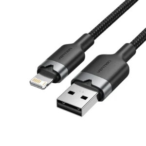 VENTION LANBF USB 2.0 Type-A Male to Lightning Male 2.4A Cable 1 Meter Black