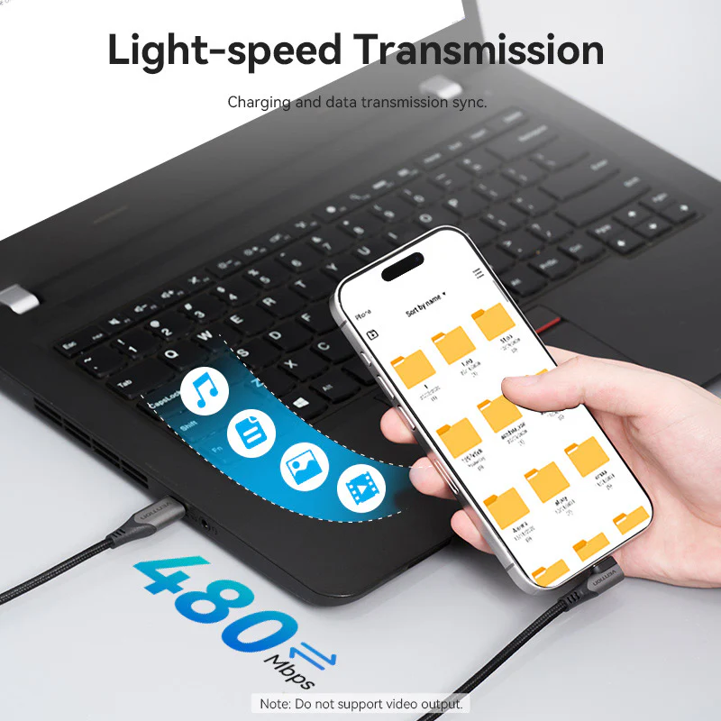 Buy VENTION USB 2.0 PD 60W Type-C to Type-C Right Angle Cable 3A Fast Charging Online in Pakistan - UGREEN PK