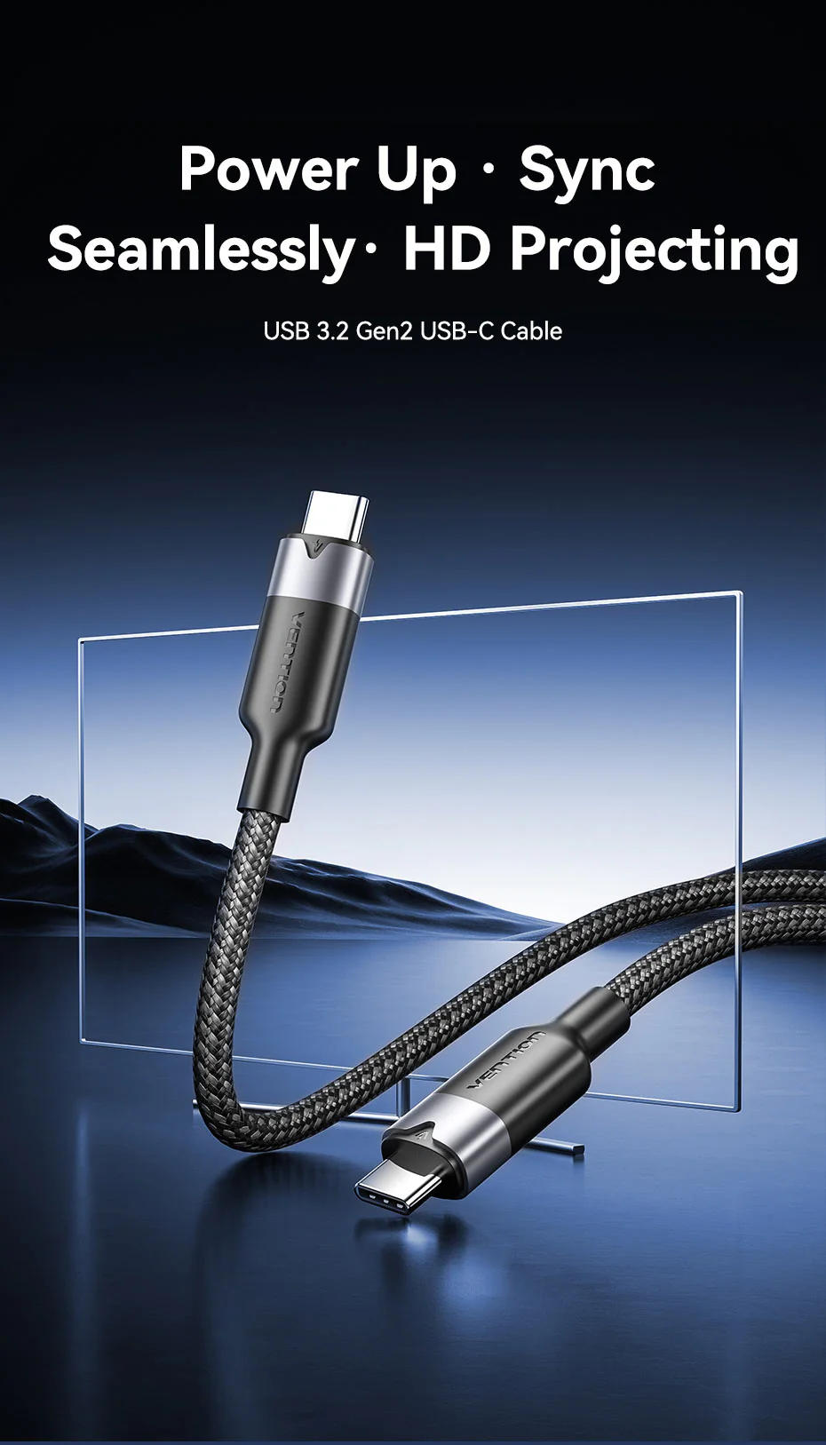 VENTION USB 3.2 Gen2 Type-C to Type-C Cable 10Gbps, 5A, 4K@60Hz Buy VENTION USB 3.2 Gen2 Type-C to Type-C Cable 10Gbps, 5A, 4K@60Hz Online in Pakistan - UGREEN PK