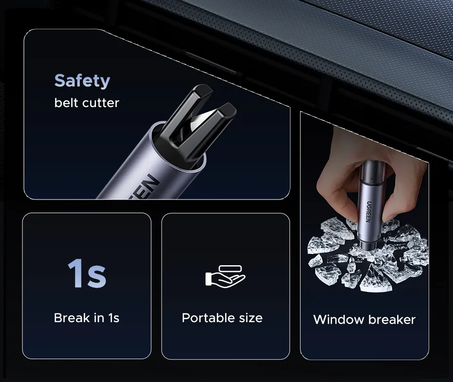 UGREEN 35347 Car Window Breaker & Seatbelt Cutter (Life-Saving Emergency Tool) Buy UGREEN 35347 Car Window Breaker & Seatbelt Cutter (Life-Saving Emergency Tool) Online in Pakistan - UGREEN PK