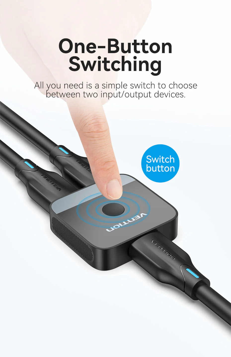 VENTION AKOB0 HDMI 2 In 1 Out 4K@60Hz Bi-Directional HDMI Switcher Buy VENTION AKOB0 HDMI 2 In 1 Out 4K@60Hz Bi-Directional HDMI Switcher Online in Pakistan - UGREEN PK
