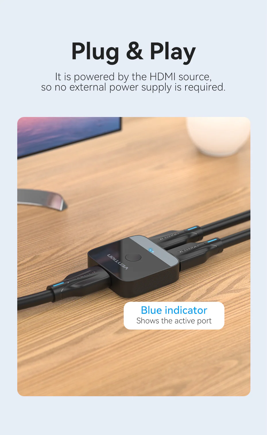 VENTION AKOB0 HDMI 2 In 1 Out 4K@60Hz Bi-Directional HDMI Switcher Buy VENTION AKOB0 HDMI 2 In 1 Out 4K@60Hz Bi-Directional HDMI Switcher Online in Pakistan - UGREEN PK