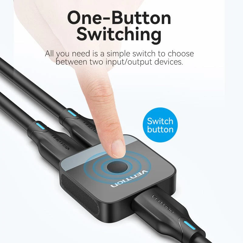 Buy VENTION AKOB0 HDMI 2 In 1 Out 4K@60Hz Bi-Directional HDMI Switcher Online in Pakistan - UGREEN PK
