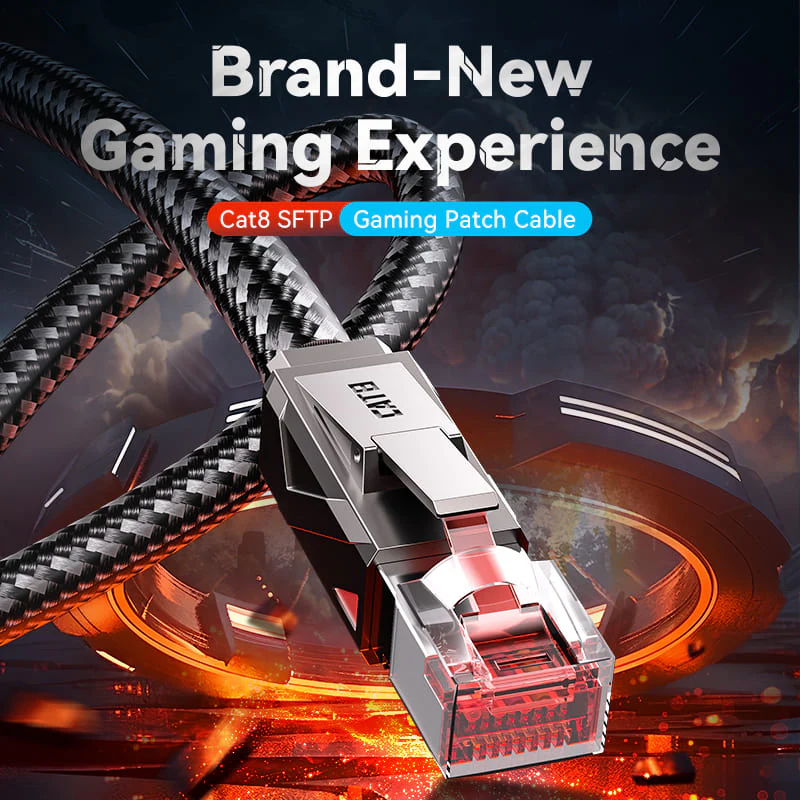Buy VENTION CAT 8 Gaming Ethernet Cable 40Gbps 2000MHz High-Speed SFTP Cotton Braided Patch Cord Online in Pakistan - UGREEN PK