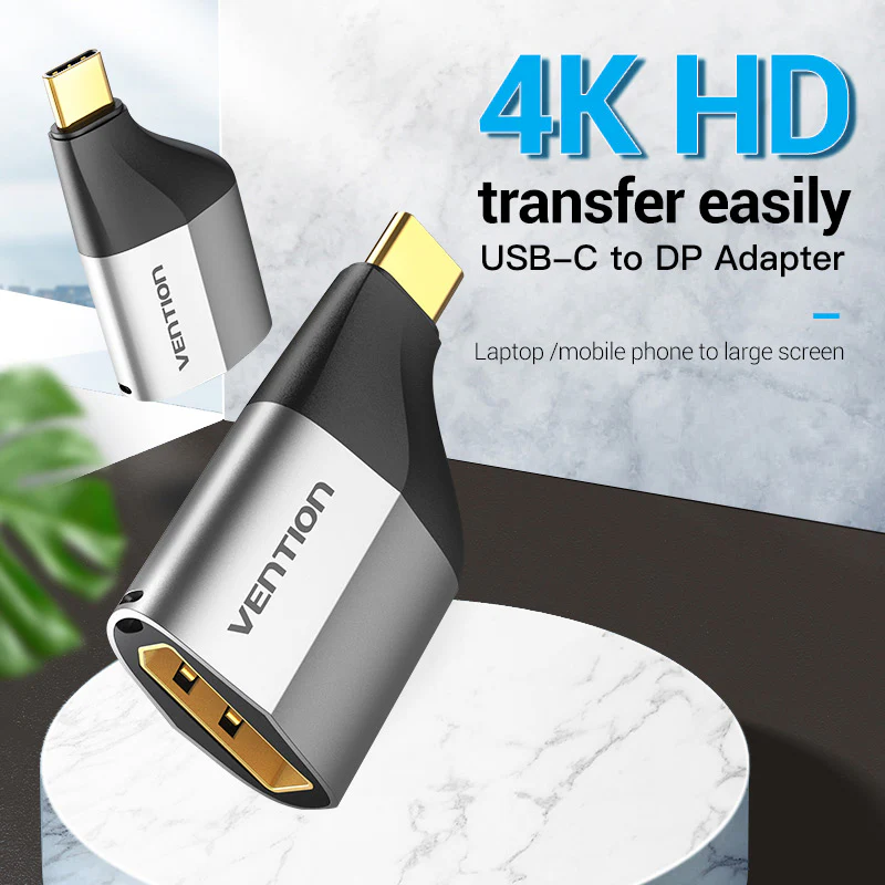 Buy VENTION TCCH0 USB-C to DisplayPort Adapter 4K@60Hz (Gray) Aluminum Alloy Online in Pakistan - UGREEN PK