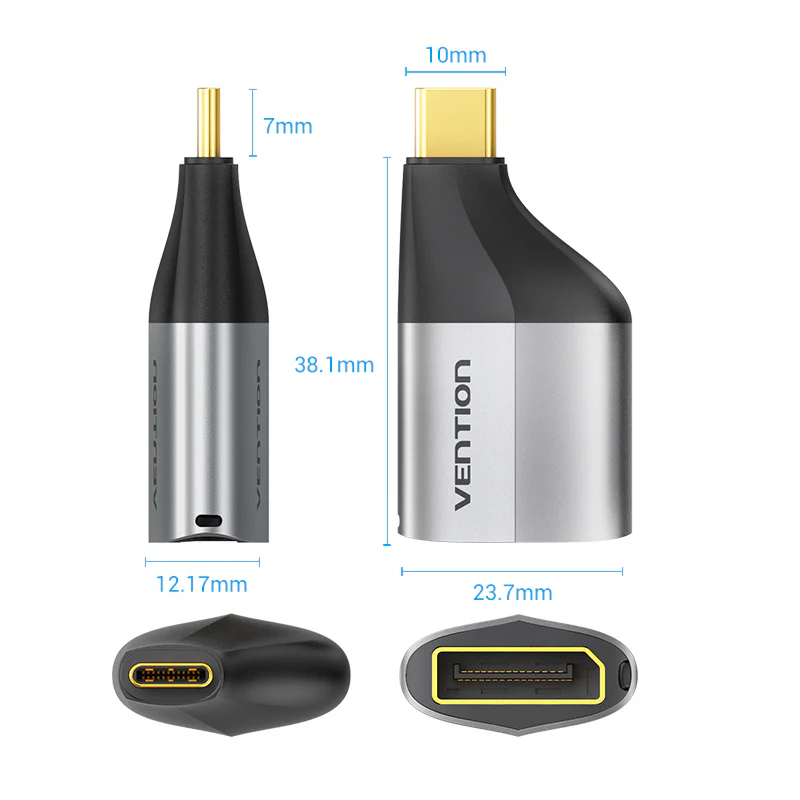Buy VENTION TCCH0 USB-C to DisplayPort Adapter 4K@60Hz (Gray) Aluminum Alloy Online in Pakistan - UGREEN PK