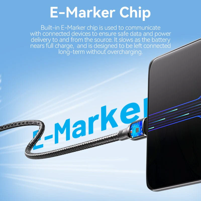 Buy VENTION USB-C to USB-C Cable 100W 5A PD 3.0 Fast Charging Cable (E-Marker Chip) Nylon Braided for iPhone 16/15 Series Online in Pakistan - UGREEN PK