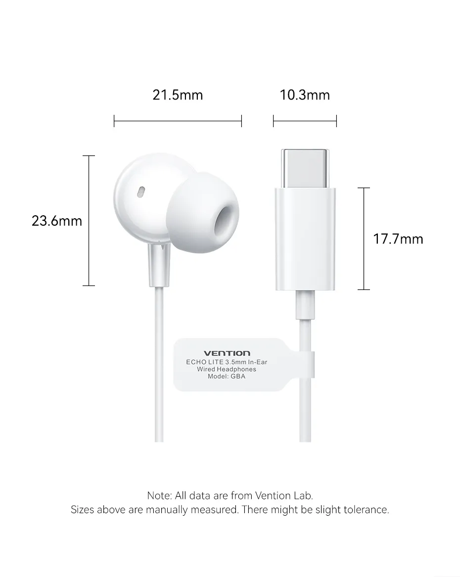 VENTION ECHO LITE USB-C Wired Earphones (In-Ear, with Mic) for iPhone 15/16 Series Buy VENTION ECHO LITE USB-C Wired Earphones (In-Ear, with Mic) for iPhone 15/16 Series Online in Pakistan - UGREEN PK