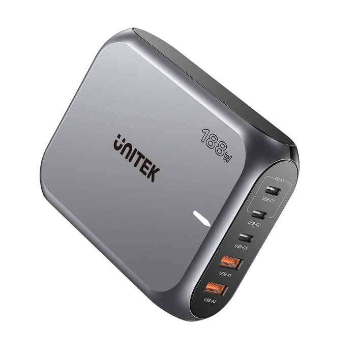 Buy UNITEK 188W PD3.1 Desktop GaN Charging Station 5-Port Laptop & Phone Charger Online in Pakistan - UGREEN PK