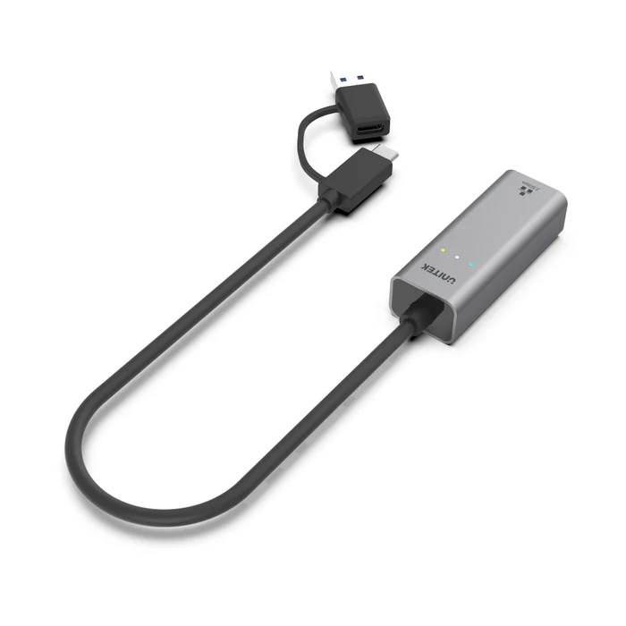Buy UNITEK Hybrid USB-C & USB-A to 2.5G Gigabit Ethernet Adapter 2500Mbps Wired Network Dongle Online in Pakistan - UGREEN PK