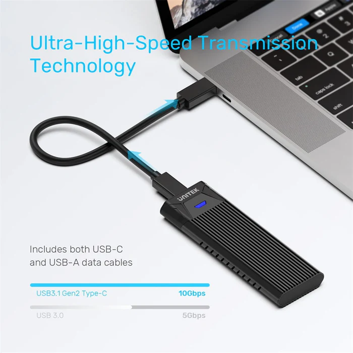 Buy UNITEK SolidForce PCIe/NVMe M.2 SSD Enclosure Lite, USB-C 10Gbps NVMe Adapter Online in Pakistan - UGREEN PK