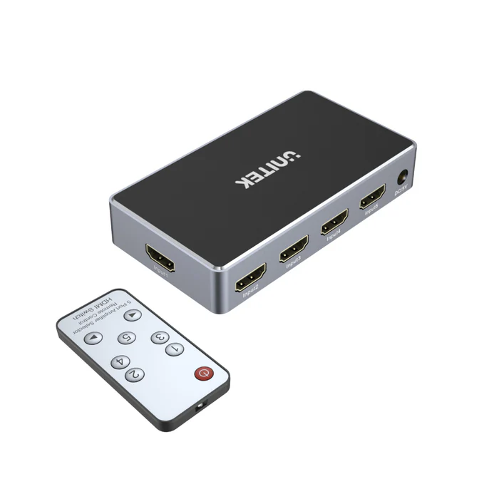 Buy UNITEK 4K HDMI Switch 5 In 1 Out with IR Remote, Supports 4K@30Hz, HDR, 3D, Dolby Online in Pakistan - UGREEN PK