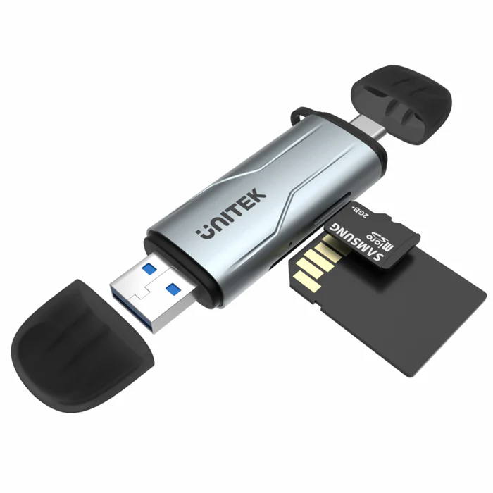 Buy UNITEK 2-in-1 USB-C & USB-A SD 3.0 Card Reader Dual-Slot for SD/TF Cards Compatible with Windows/Mac/Android Online in Pakistan - UGREEN PK