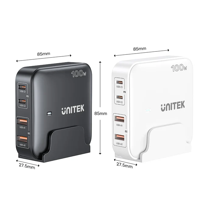 Buy UNITEK 100W Desktop GaN Charging Station 4-Port Fast Charger with Stand Online in Pakistan - UGREEN PK