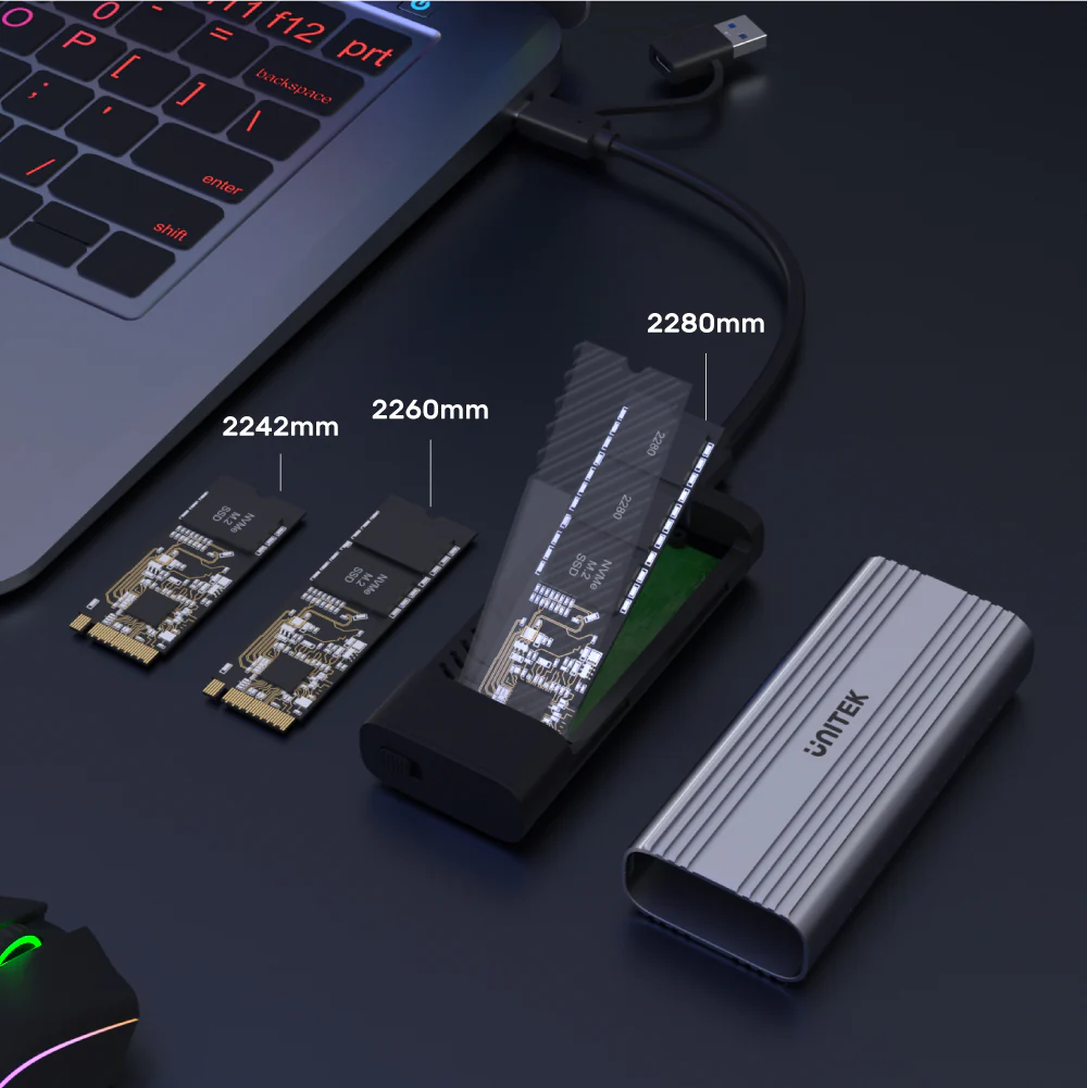 Buy UNITEK SolidForce Reefer USB 3.2 Gen2 USB-C to M.2 SSD Enclosure Online in Pakistan - UGREEN PK