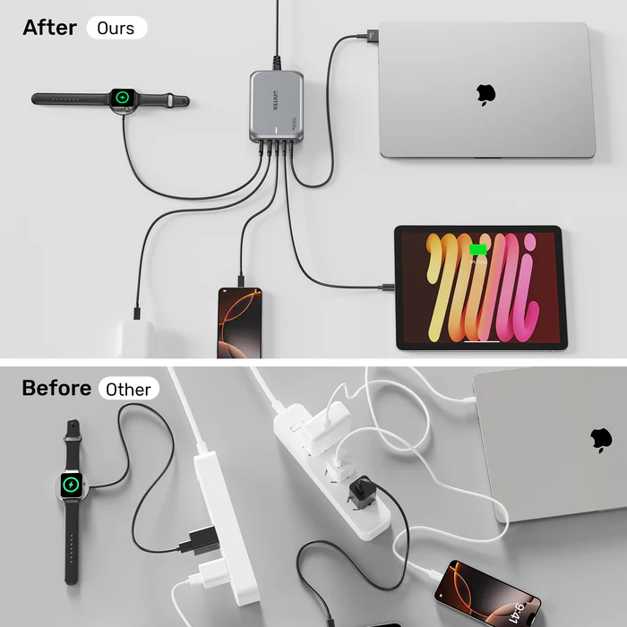 Buy UNITEK 188W PD3.1 Desktop GaN Charging Station 5-Port Laptop & Phone Charger Online in Pakistan - UGREEN PK