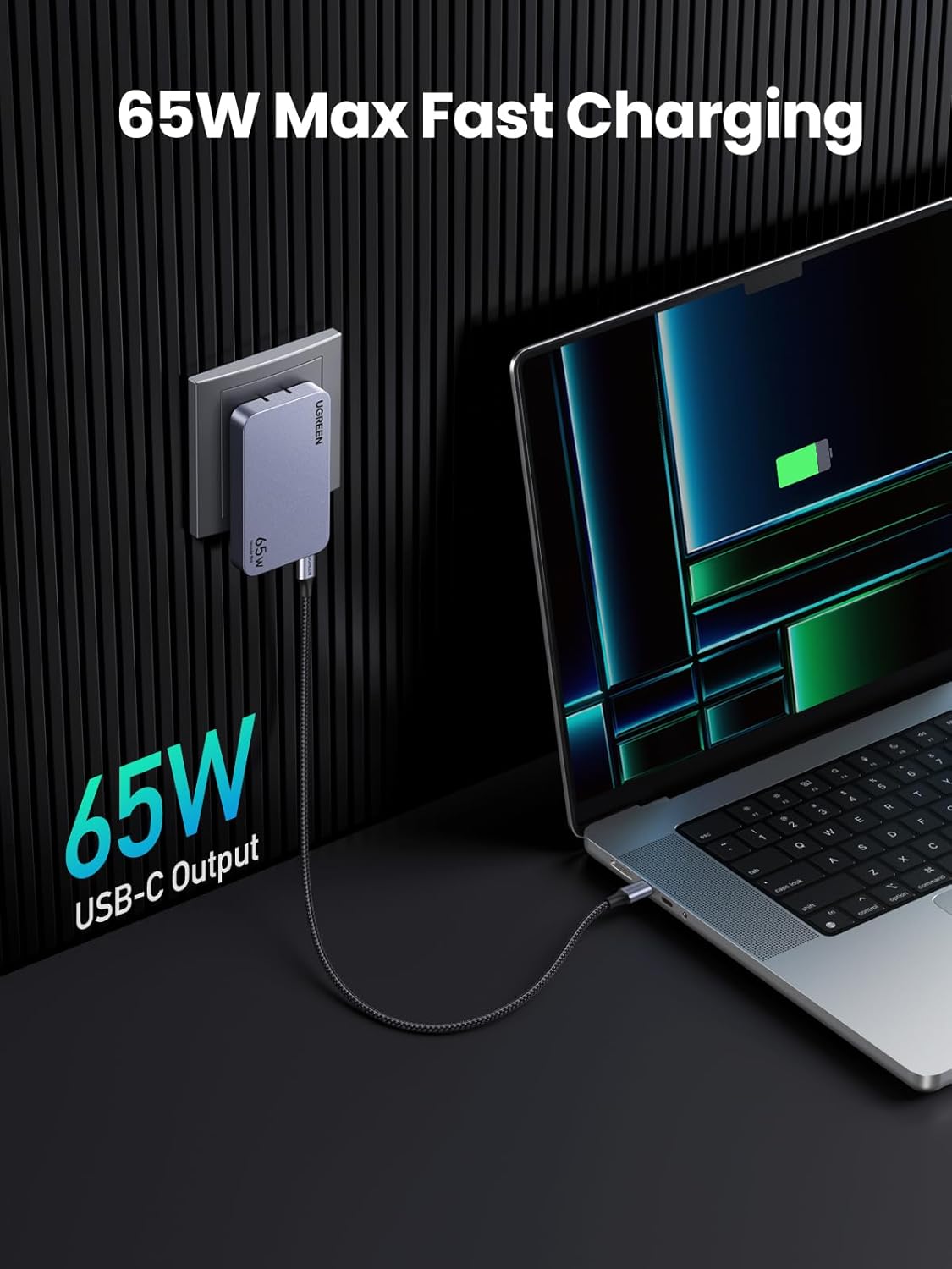 Buy UGREEN 15816 Nexode Pro 65W GaN Charger 3-Port Flat Fast Wall Charger for MacBook Air, iPhone 16/15, Galaxy S24/S23 Online in Pakistan - UGREEN PK