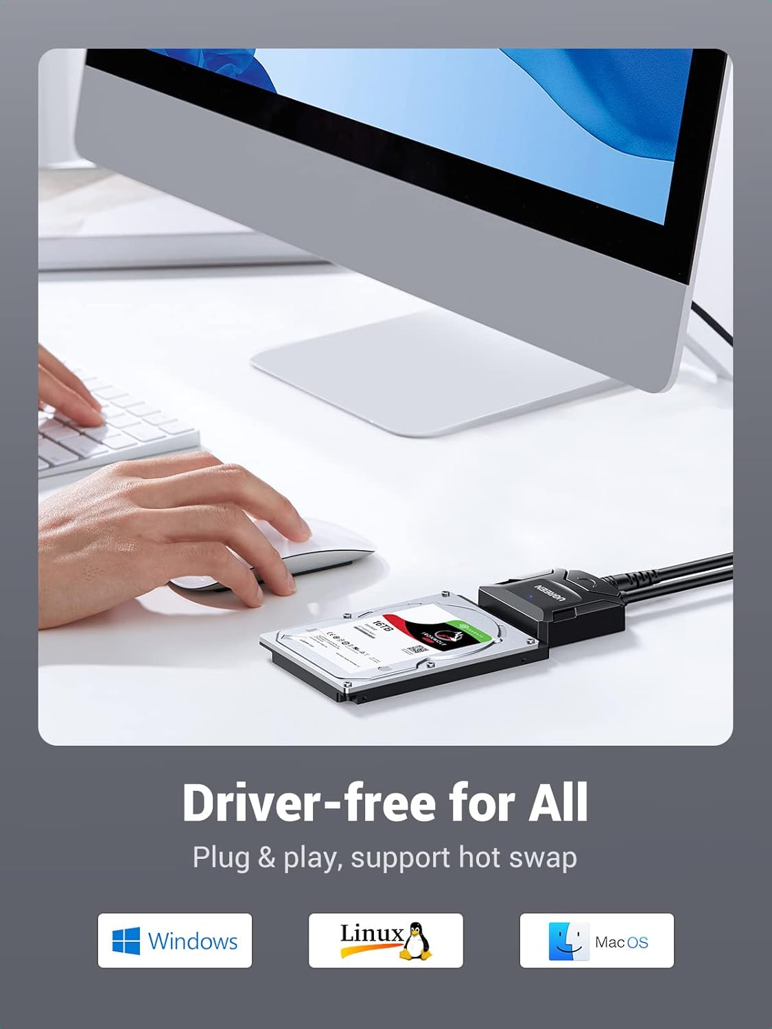 Buy UGREEN 20231 SATA to USB 3.0 Adapter Cable 5Gbps UASP Online in Pakistan - UGREEN PK