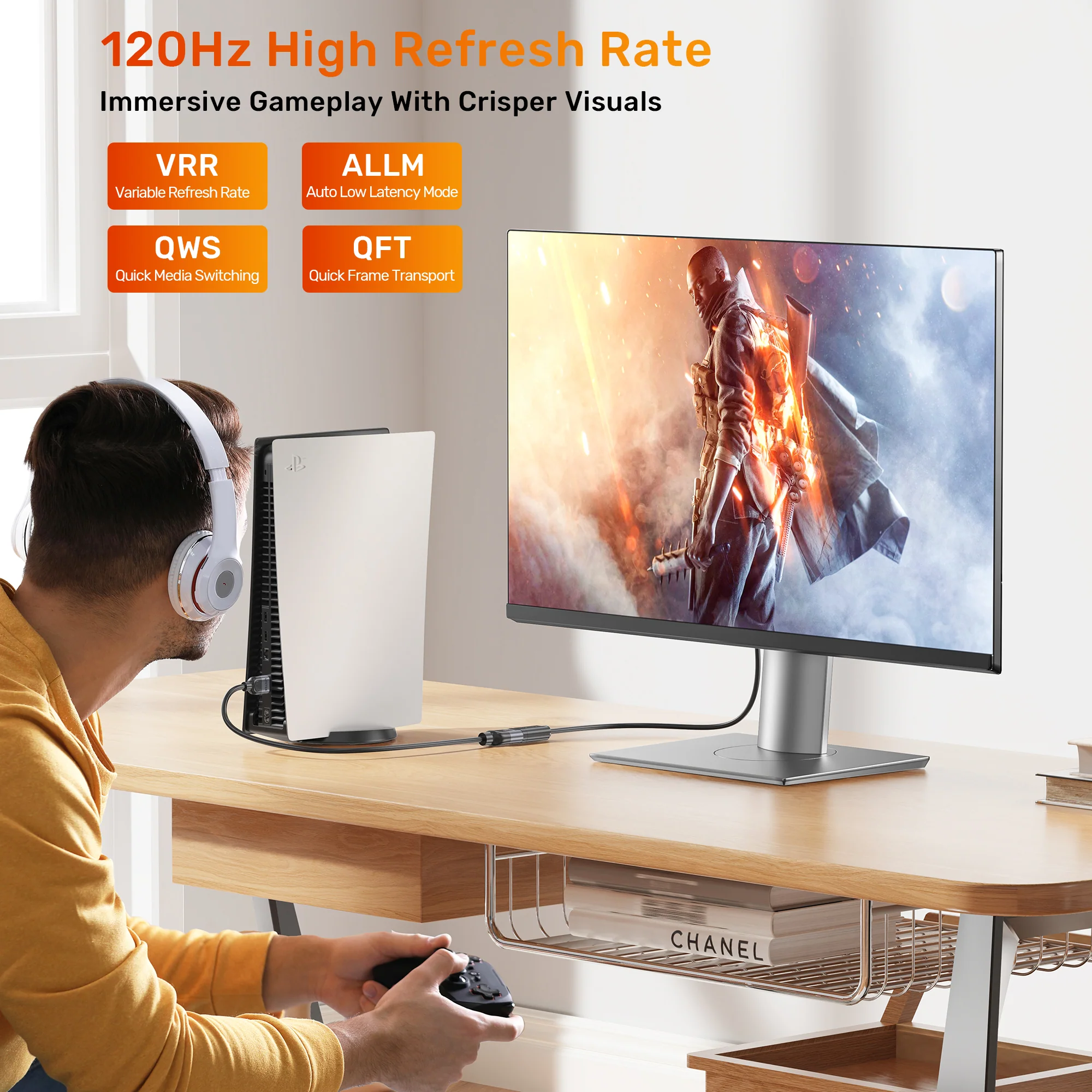 Buy UNITEK Ultra Stream 8K HDMI Extension Cable (1 Meter) 8K@60Hz, 4K@120Hz Online in Pakistan - UGREEN PK