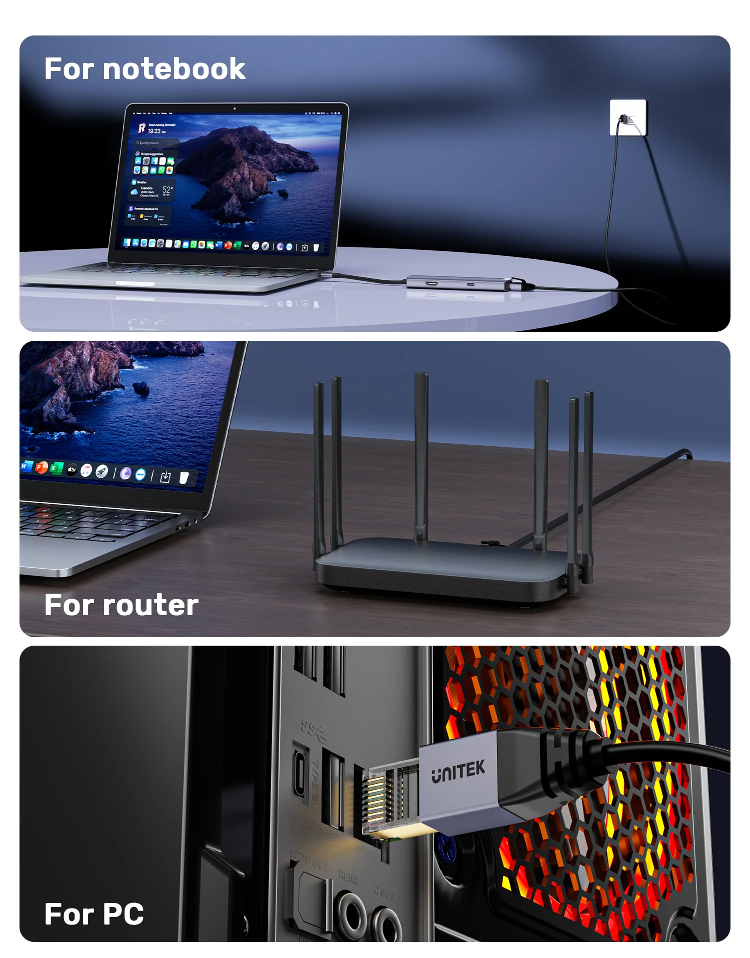 UNITEK Cat 8 Ethernet Cable 40Gbps 2000MHz S/FTP Double Shielding PoE Supported UNITEK Cat 8 Ethernet Cable 40Gbps 2000MHz S/FTP Double Shielding PoE Supported