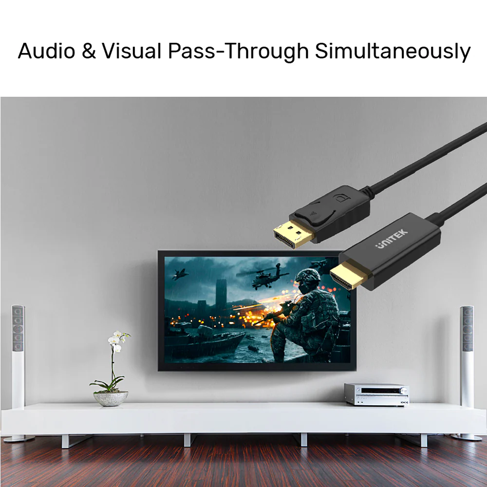 Buy UNITEK Y-5118CA DisplayPort to HDMI Cable (1.8 Meter) 1080P Full HD Online in Pakistan - UGREEN PK
