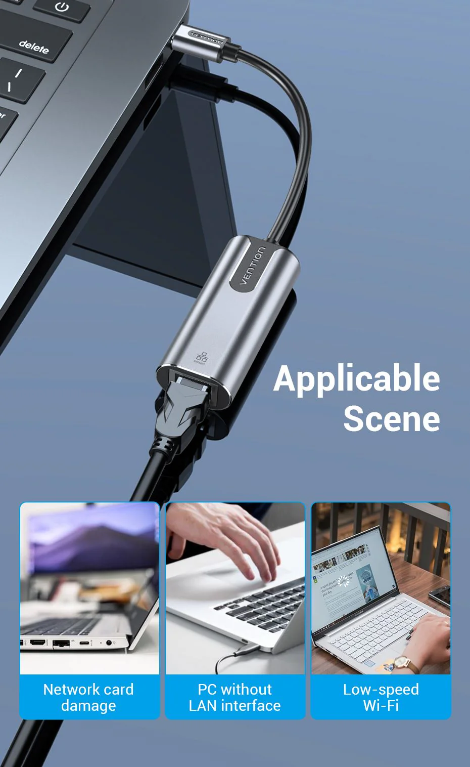 VENTION CFNHB USB C 3.1 Gen1 to Gigabit Ethernet Adapter Buy VENTION CFNHB USB C 3.1 Gen1 to Gigabit Ethernet Adapter Online in Pakistan - UGREEN PK
