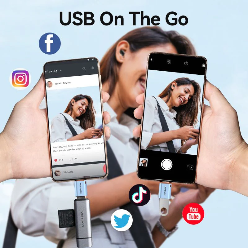 Buy VENTION CUBH0 USB C 3.1 Male to USB 3.0 Female OTG Adapter (10Gbps, Aluminum Alloy with Lanyard) Online in Pakistan - UGREEN PK