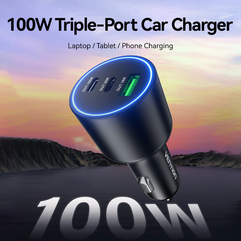Buy VENTION FFQB0 100W USB C Car Charger Smart Trickle Charging Online in Pakistan - UGREEN PK