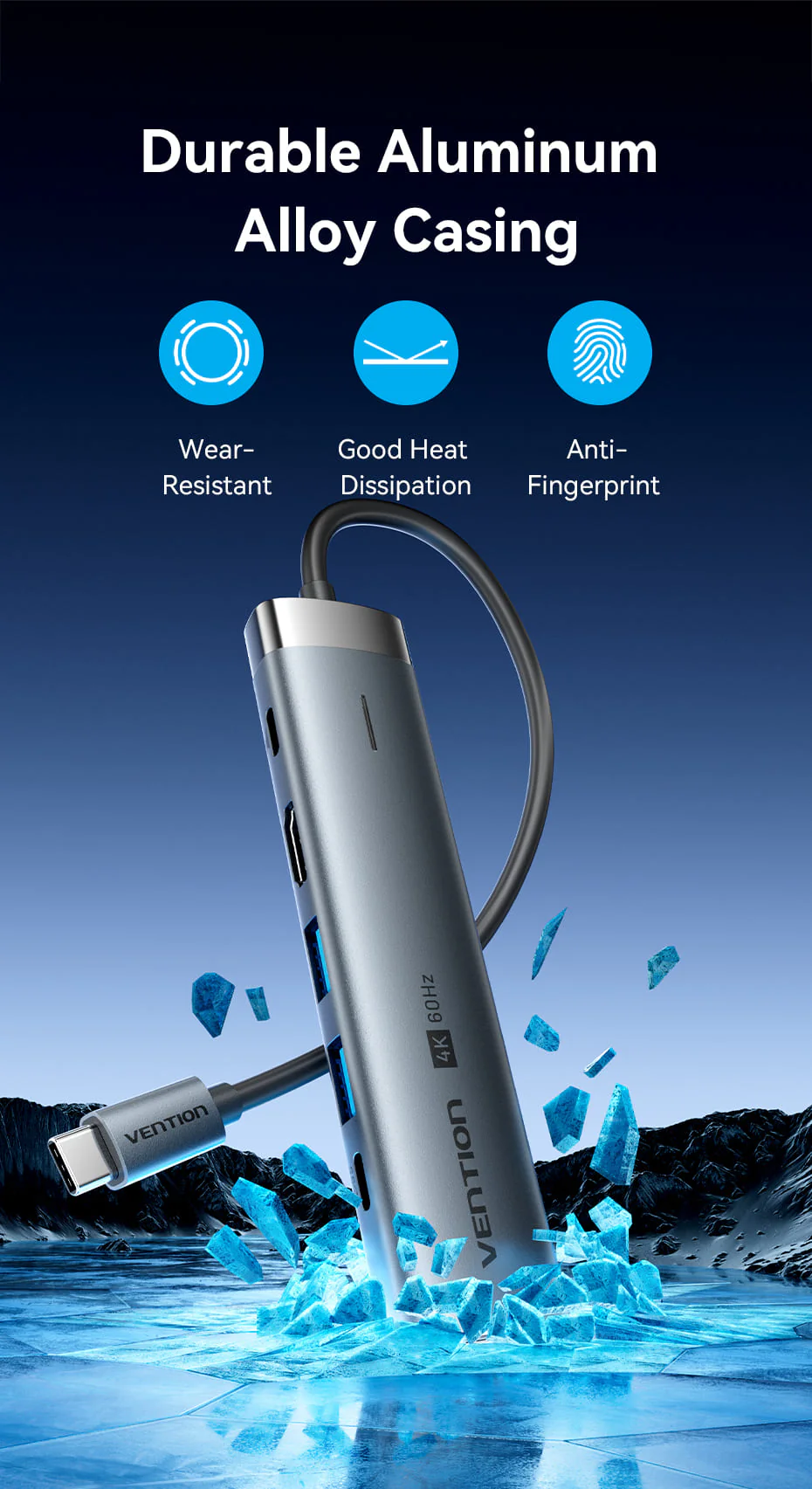 VENTION TGNHB 6-in-1 USB-C 3.2 Gen1 Docking Station (4K@60Hz, 100W PD, Gigabit Ethernet) Buy VENTION TGNHB 6-in-1 USB-C 3.2 Gen1 Docking Station (4K@60Hz, 100W PD, Gigabit Ethernet) Online in Pakistan - UGREEN PK