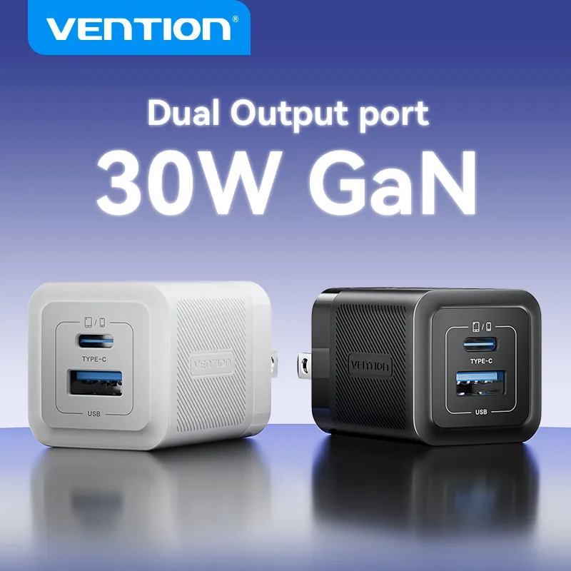 Buy VENTION 30W GaN Dual Port Charger with 60W USB-C Cable PD3.0/PPS, Fast Charging for iPhone 16/15, Galaxy S24/S23 Online in Pakistan - UGREEN PK