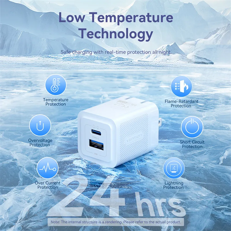 Buy VENTION 30W GaN Dual Port Charger with 60W USB-C Cable PD3.0/PPS, Fast Charging for iPhone 16/15, Galaxy S24/S23 Online in Pakistan - UGREEN PK