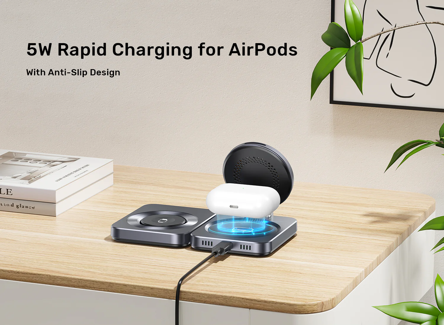 UNITEK Qi2 Foldable 3-in-1 Charging Station 15W MagSafe Wireless Charger Buy UNITEK Qi2 Foldable 3-in-1 Charging Station 15W MagSafe Wireless Charger Online in Pakistan - UGREEN PK