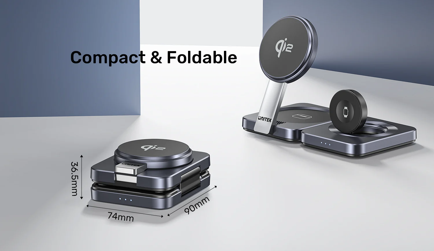 UNITEK Qi2 Foldable 3-in-1 Charging Station 15W MagSafe Wireless Charger Buy UNITEK Qi2 Foldable 3-in-1 Charging Station 15W MagSafe Wireless Charger Online in Pakistan - UGREEN PK