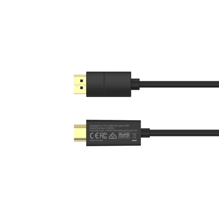 Buy UNITEK V1608A DisplayPort 1.2 to HDMI 4K Cable 1.8 Meter Online in Pakistan - UGREEN PK